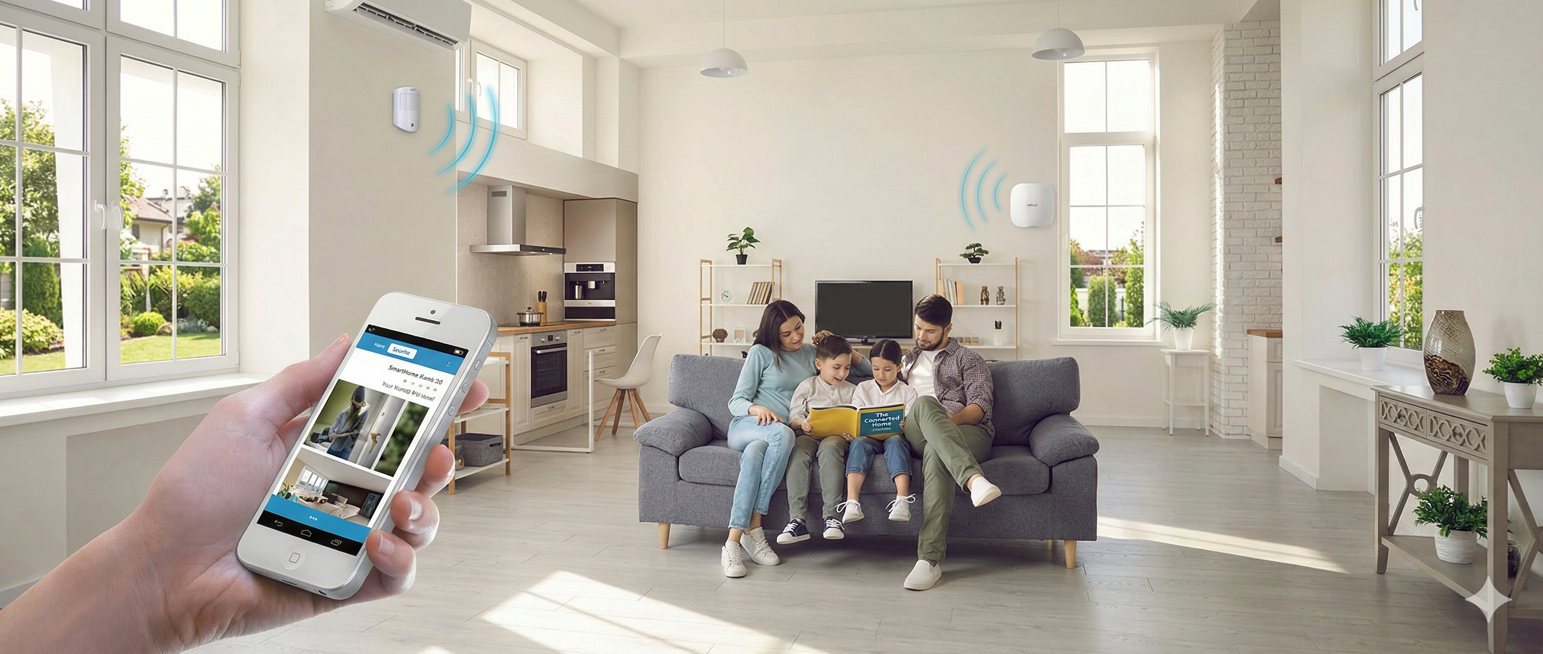 Sistemas de alarmas con panel de control y diversos sensores